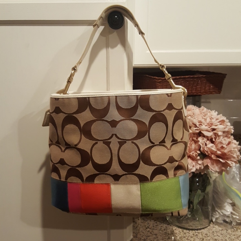 Authentic Coach canvas tote women's purse